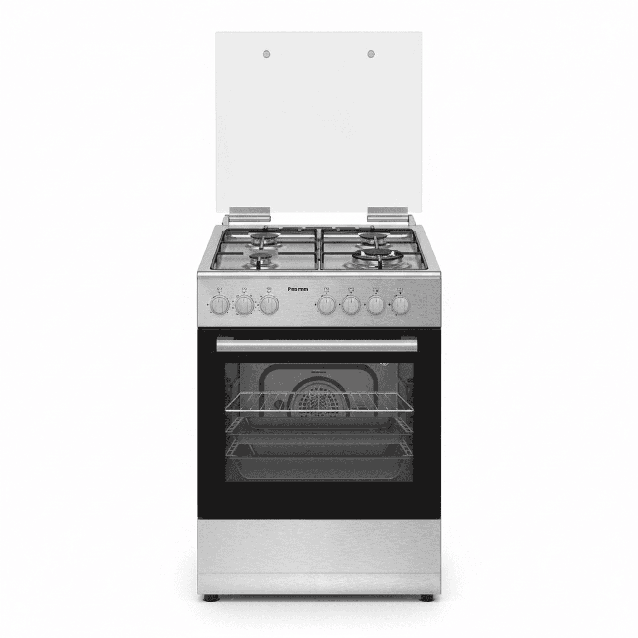 תנור משולב גז 60 ס"מ Peerless דגם PR 6006 IX-SBF-TRB בצבע כסוף - מבט חזיתי כללי