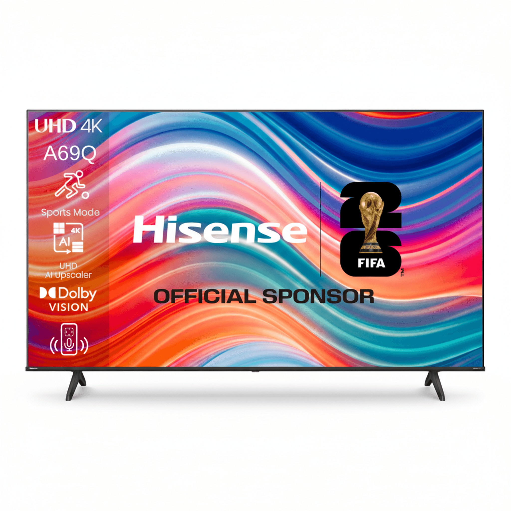 טלוויזיה 65 אינץ׳ Hisense SMART LED 4K דגם 65A69Q - מבט חזיתי